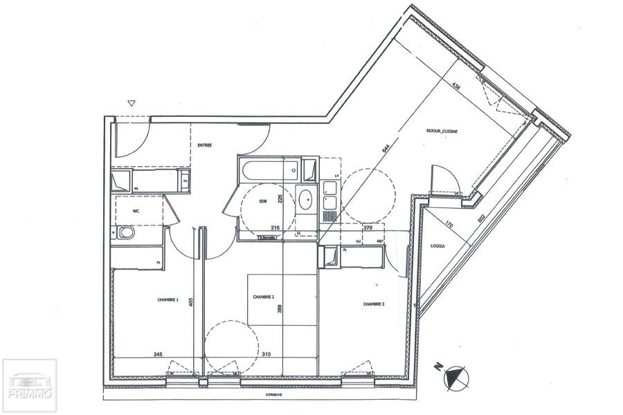 Appartement T4 de 68.79m²  – LYON 8